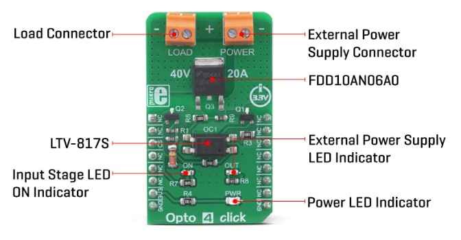 Mikroe MIKROE-3337 Opto 4 Click